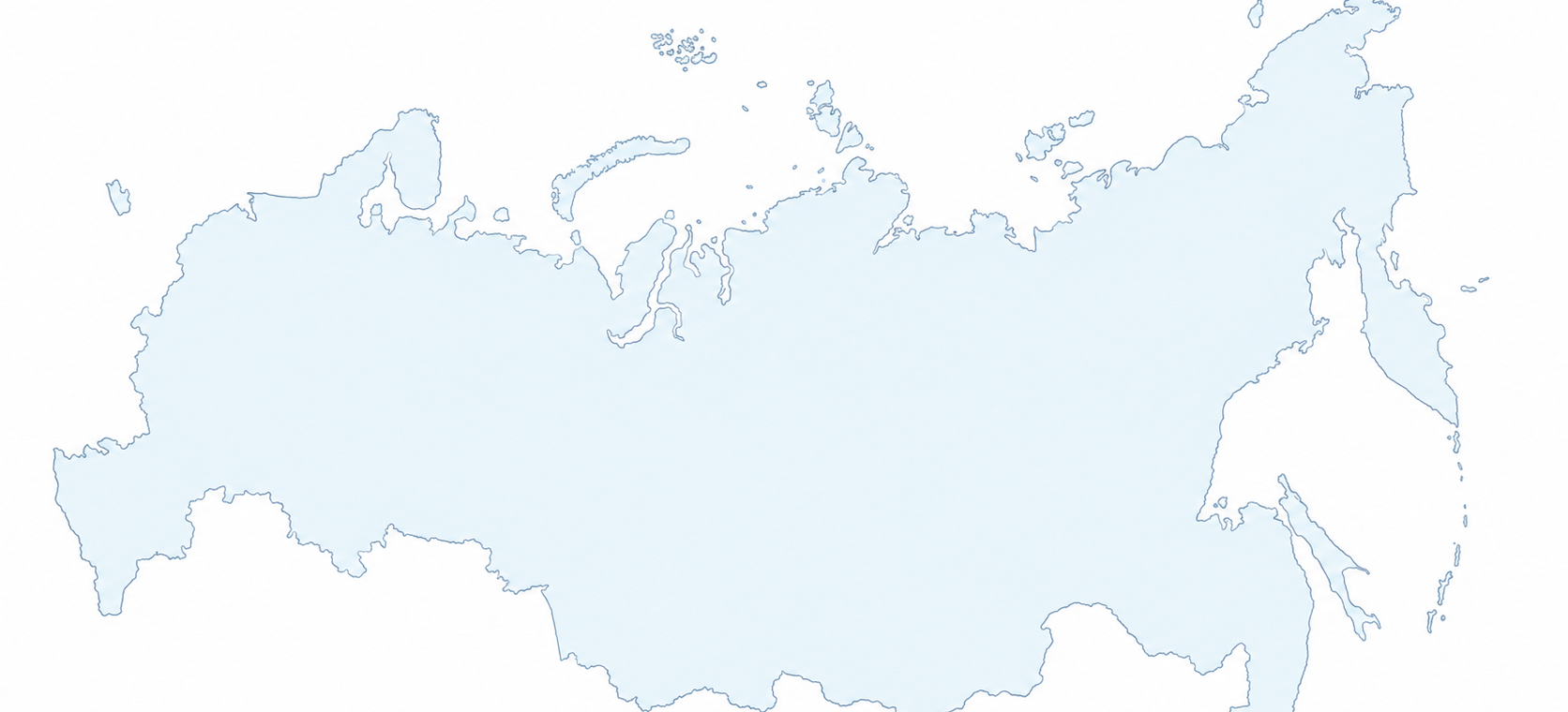 Контур России с узлами сети фулфилмента